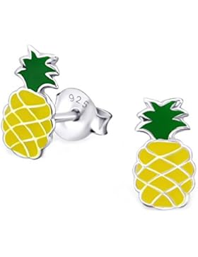 SL-Silver Ohrringe Ohrstecker Ananas 925 Silber in Geschenkbox