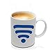 Produktbild VENKON - Wärmeempfindliche Tasse "Wi-Fi" mit animiertem Thermoeffekt - 0.3l - für Kaffee, Tee, Kakao, Milch, Wasser etc.