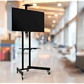 ALPIN TV/Fair and Meeting Room Stand Video Camera Hanger Metal Stand with Apparatus TV Stand/Unit 40&rdquo; inch &ndash; 75&rdquo; inch