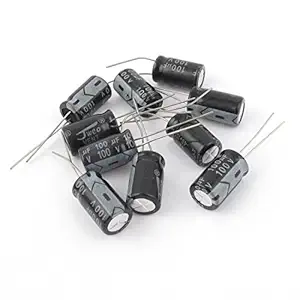 Generic 10 Pcs 100V 100Uf 105C Radial Lead Electrolytic Capacitor 10MM X 17MM