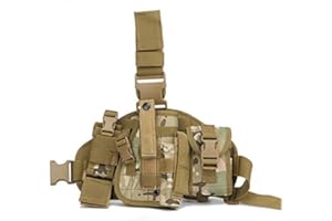 Gexgune Universale Regolabile Militare Esercito tattico Goccia Gamba Coscia Pistola Pistola Fondina Pannello Piattaforma con Molle Sacchetti di Caccia Sacchetto (6 Colori opzionali)