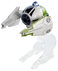 Hot Wheels Boys Star Wars Starship Yodas Starfighter Clone Wars, Multi Color