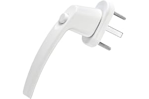 SOTECH Maniglia per finestra Alluminio CALISTO (151 x 28,5 x 62 mm) bianca con olive per finestra con raster a 45° bloccabile tramite pulsante