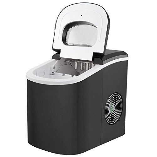 Yahee Edelstahl Eiswürfelmaschine Eismaschine Icemaker Eiswürfelbereiter Schwarz - 4