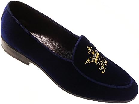 Garofalo Gianbattista Men's Loafer Flats Blue Dark Blue Blue Size: 10
