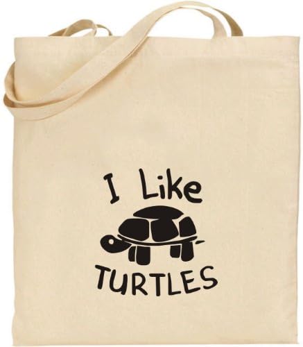 I Like Turtles - Beige Tote Bag from Rhino and Mugsy