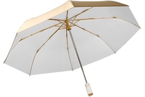 erised's bifrost Regenschirm Taschenschirm ø 100 cm mit Auf zu Automatik Ergonomischem Griff Design,Gold Beschichtung Gegen Feuchtigkeitsschäden,UV Schutz,für Herren/Damen/Mädchen