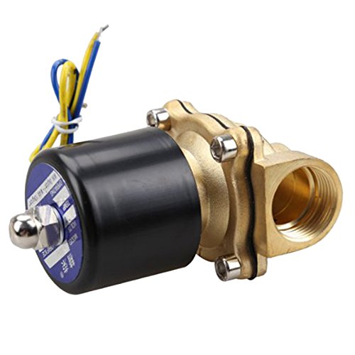 Magnetventil – SODIAL(R)2W-200-20 3/ 4 Zoll Messing Elektrisches Magnetventil Wasser Luft Brennstoffe N/ C DC 12V - 2