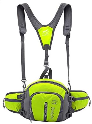 Lightweight Waist Sling Bag, Multipurpose Waterproof Chest Shoulder Unbalance Backpacks CrossBody Bag for Outdoor Climbing, Hiking, Camping, Running, Traveling (Green)