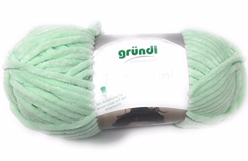 Gründl Wolle Funny Fb. 04 - mint, weiches Softgarn zum Stricken & Häkeln