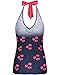 The Essential One - Floral Maternity Tankini - Navy Coral - 10 - EOM128
