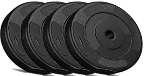 Aurion Weight Plate disc Vinyl Standard Weights Plates Set for Weight Lifting Dumbbell Bars Strength Training Home Gym Fitness Workout(4 KG to 30 kg)