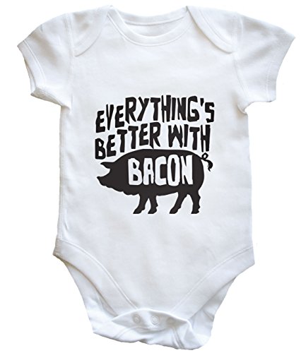 HippoWarehouse everything's better with bacon baby vest boys girls