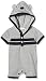 Pumpkin Patch Unisex Baby Hooded All-In-One Plain Romper, Grey (Light Grey Marle), 0-3 Months (Manufacturer Size:0-3M)