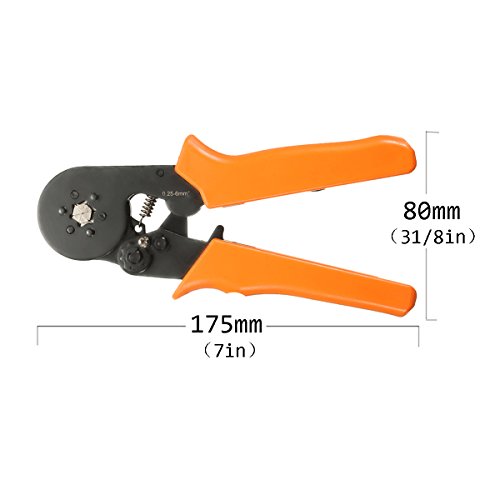 800 Aderendhülsen Hexagonal Crimpzange Kit, GOCHANGE 0.25-6.0mm Crimper Zange Crimpwerkzeuge Set, Crimp Tool mit 800 Ratsche Kabelschuhe für Crimpen von isolierten und nicht isolierten Aderendhülsen - 4