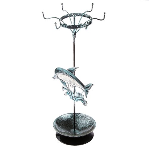 MagiDeal Delphin Ohrring Halskette Schmuck Halter Stand Schmuckständer Veranstalter - 5