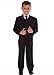 5-Piece Boys Suits Black Pinstripe Suit Wedding Formal Pageboy Usher Age 0-3 month to 14-15 years