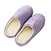 Produktbild Goodplan 1 Paar Ultra-Soft Winter Hausschuhe Leichte Rutschfeste Sohle Baumwolle Schuhe Bequeme Plüsch Hausschuhe für Mädchen Frauen Damen (L, Lila)