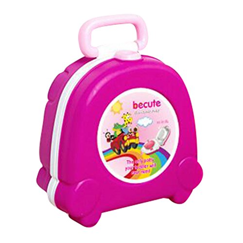 Highdas Portable Travel Children Toilet Infant Traveling Kit Kids Outdoor Vehicle Seat Washroom (Pink
