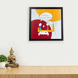 Home Centre Happiness is Hanging Out with Friends Picture Frame - 35 x 35 cm