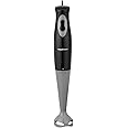 AMAZON BASICS 300 W HAND BLENDER WITH DETACHABLE STEM AND IN BUILT CORD HOOK, ISI-MARKED, BLACK