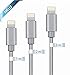 Price comparison product image iPhone Cable iPhone Charger, GlobaLink® Lightning to USB Cable, 3Pack 1M 2M 3M Premium Nylon Braided USB Sync Wire for Apple iPhone, Extra Long Charging Cord for iPhone 7 7Plus SE 6 6s 6 Plus 6s Plus 5c 5s 5, iPad Pro Air Mini, iPod Nano Touch (Grey)