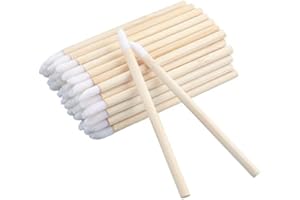 G2PLUS 50PCS Cepillos Labios,Pinceles Desechables Cepillo de Labios Desechable,Aplicador Labial Desechable Pintalabios Varitas de Maquillaje,Mango de Madera