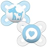 Erhältlich mit MAM SkinSoft Silikon - für schnelle Akzeptanz.