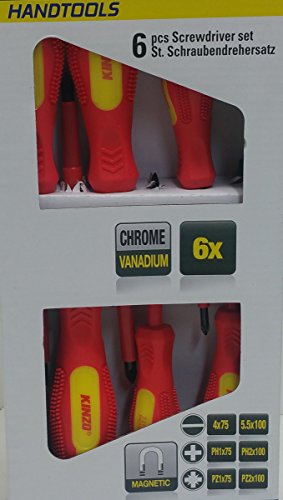 Profi Schraubendreher SET, 6x Schrauben Dreher Zieher sehr griffig, magnetisch, CR-V - 3