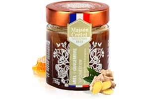 Maison Crétet | Miel et gingembree | miel de France | 1 Pot verre | préparation en pot de 170 g