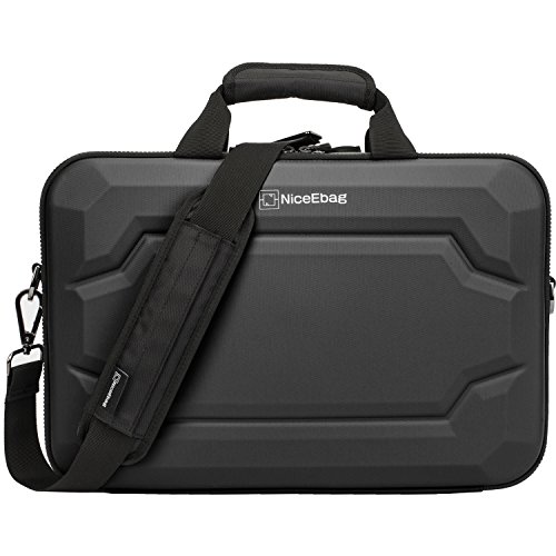NiceEbag 15 6 Zoll robust R  stung Laptop Tasche Aktentasche Messenger Bag mit Regendicht elastisch Absorption und EVA Design F  r Macbook   Acer   HP