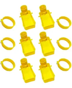 YAKSITH- Bird Cage Automatic Food Feeder Cups for Any Bottle with Holder Ring