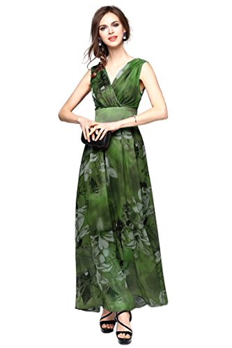 Donnagelia mujeres partido baile flor la túnica del vestido coctel Maxi largo