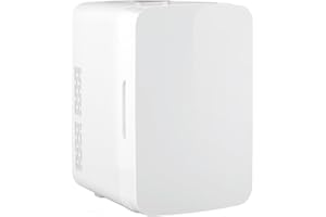 ‎YASHE YASHE Mini-Kühlschrank, 10 Liter/12 Dosen, kleiner Kühlschrank für Schlafzimmer, AC/DC-Thermoelektrik-Kühler und -Wärmer für Hautpflege, Getränke, Büro, Wohnheim, Auto, White