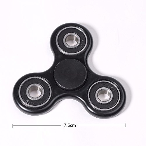 Coffsky Fidget Spinner, CF217 Hand Spinner Toy Fidget Spinner Stress Reducerr Ultra Durable High Speed Rotate to 1-5 minutes Ceramic Bearing perfect for EDC ADHD Anxiety & Autism Adult Stress Relief Adult Children- Black