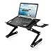 Produktbild HOMESTANG Faltbarer Laptop Schreibtisch fit Bett Sofa,leichten Aluminium-Legierung Laptoptisch Tisch mit Maus-Plattform, Schräg lesbare Lesetafel für Sofa, Buch, Magazin und Frühstück