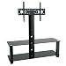 Produktbild deleyCON TV Ständer TV Halterung Fernsehtisch Standfuß mit Glasablage Fernsehrack TV Tisch TV-Rack Glas Regal 26“ - 65“ Zoll Fernseh-Aufsteller bis 40Kg