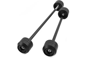 ROCKMUTE Protezione antiurto per asse anteriore e posteriore della moto, per GSX-S1000 GSX-S1000F GSX-S1000GT 2015-2025, protezione per telaio e forcella (nero, per GSX-S 1000 15-25)