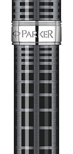 Parker Sonnet Medium Point Lacquer Chrome Trim Ballpoint Pen - Chiselled Dark Grey