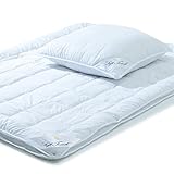 vier jahreszeiten decke 200x220 durch die Karo-Steppung bei der Sommerdecke und die Quadrat-Steppung bei der Übergangsdecke wird verhindert, dass die Füllung ungleichmäßig verrutscht und sich Kältezonen bilden können