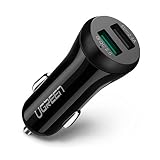 Quick Charge 2.0, UGREEN Cargador de Coche de Carga Rápida con 2 Puertos...