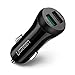 Produktbild UGREEN Autoadapter 30W KFZ Ladegerät Quick Charge2.0 Auto Dual USB Schnellladgerät für Samsung Galaxy S8/ S8+/ S7 Edge/ S7/ S6/ Note 4, iPad Air, iPhone 7/ 7+/ 6s, Sony Xperia X/ Z3/ Z5, HTC One M8/ M9, LG G4, Asus ZenFone 2/ 3 usw. Schwarz