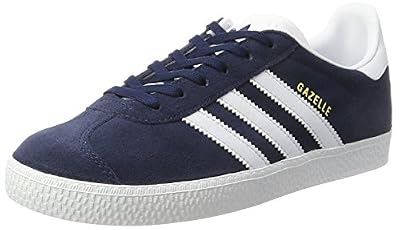 adidas Gazelle, Baskets Basses Mixte Enfant, Bleu (Collegiate Navy/Footwear White/Footwear White), 38 EU