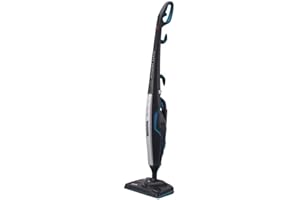 Hoover Steam Capsule CA2IN1D 011 Scopa a Vapore Lavapavimenti con Pistola a Vapore Portatile, Professionale, Accessorio per Tappeti, Igienizzante, Capacità 0.35 Litri, 1700W, Grigio e Blu