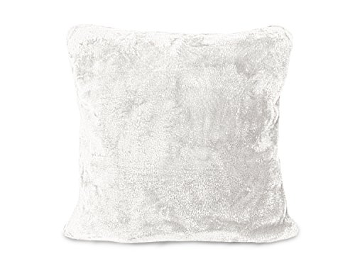 Cashmerefeeling-Superior-Kissenhülle – 14 exklusive Farben – 1 Komfortgröße – traumhaft kuschelwarm & -weich, 50 x 50 cm, weiß - 2