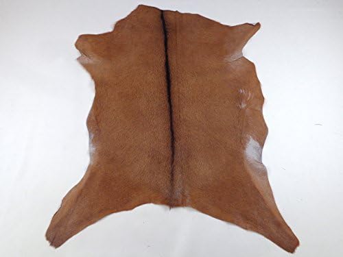 Natural Goatskin Rug - Beautiful Rich Brown Pattern - Approx 83 cm x 73 cm - Luxury Designer Animal Skin by Narbonne Leather Co