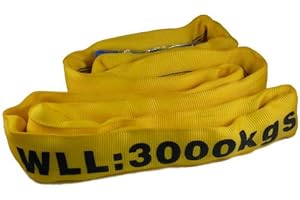 NUGOYA Circular Lifting Sling 3 Tonne (1 Metre EWL) - Lifting Sling, Tow Strap, Cargo Sling, Rated Strap