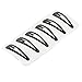 Mytoptrendz® Click Clack Hair Clips 6X Plain Black Basic Snap Clips Snappy Bendie Snap Hair Clips Grips (Medium 6 piece)