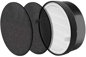 GETALONG True HEPA con (2) filtros de carbón activado de repuesto compatibles con el purificador de aire Levoit LV-H132, LV-H132-RF y repuesto compatible para eliminador de olores Geniani, parte G-2000