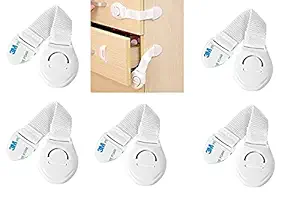 FreshDcart FDCCSL Baby Safety Strap Locks Cabinet Locks for Babies | Childproof Safety Latches Baby Proof Lock for Drawers, Doors, cupboards, wardrobes, Toilets, Furniture Pack of 5